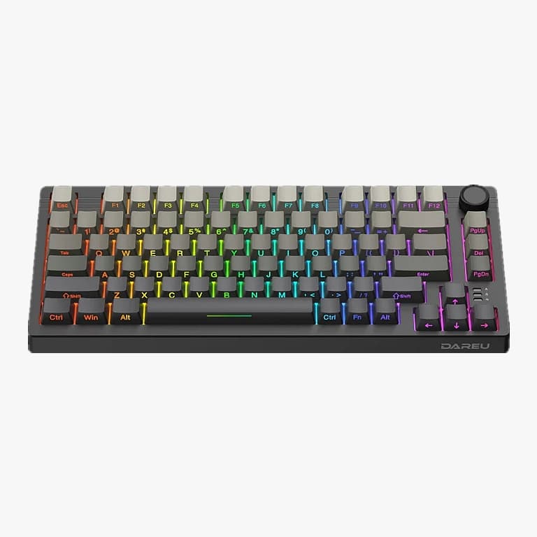 Bàn phím cơ Gaming DAREU EK75 PRO Cloudy Aqua (Đen Xám) - 3 Mode - Hotswap - Bảo hành 24 tháng