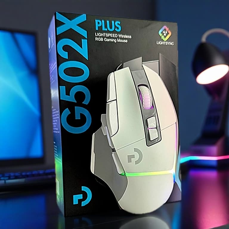 Chuột Máy Tính Không Dây Bluetooth Gaming G502 X Plus OEM Led RGB Màu Trắng 3 Chế Độ Kết Nối 12800 DPI Thiết Kế 10 Nút
