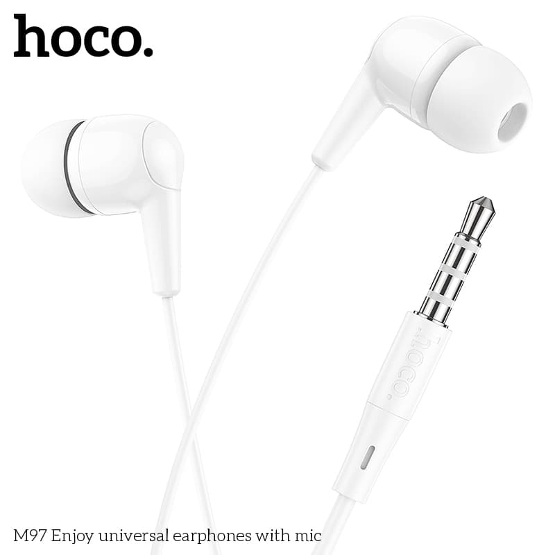 Tai Nghe Dây 3.5mm Có Mic Hoco – Tai Nghe Nhét Tai Âm Thanh Rõ, Dùng Cho Điện Thoại, Laptop M97
