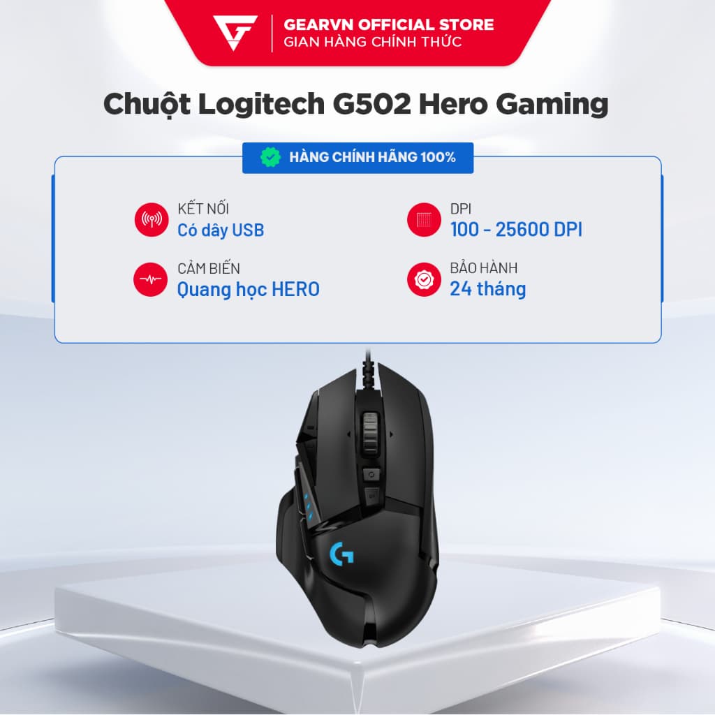 Chuột gaming Logitech G502 Hero RGB