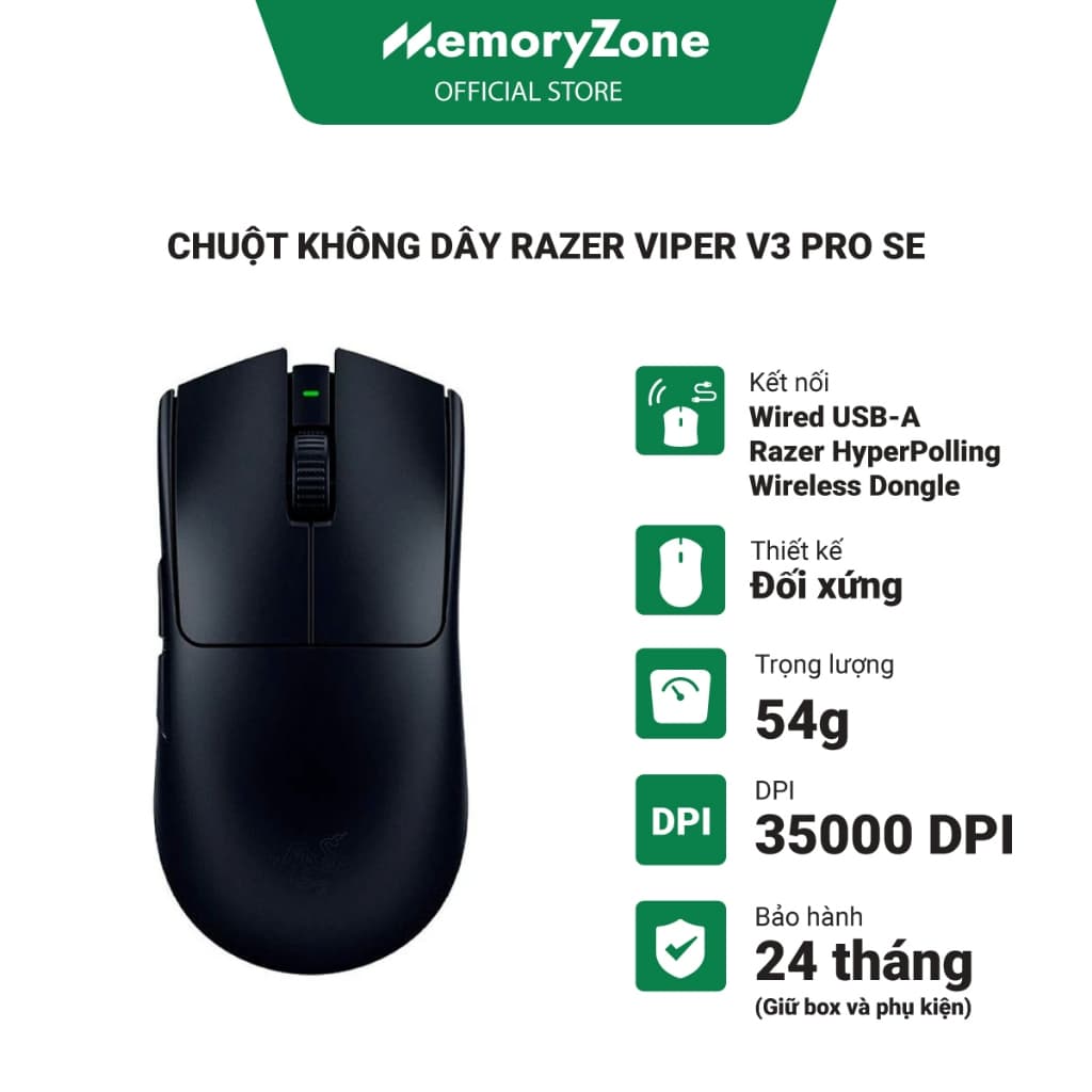 Chuột gaming Razer Viper V3 Pro SE 54g