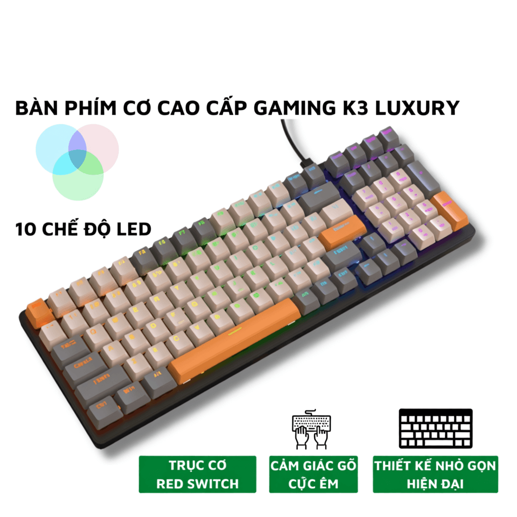 Bàn phím cơ ZIYOU K3 Luxury LED RGB